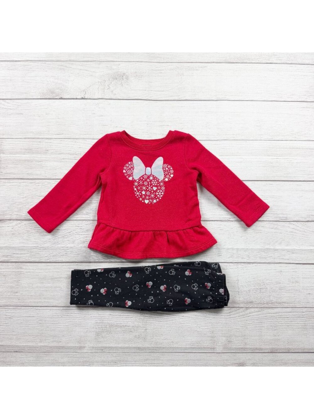 Disney Jumping Beans Minnie Mouse Fleece Toddler Outfit 12-18 Months